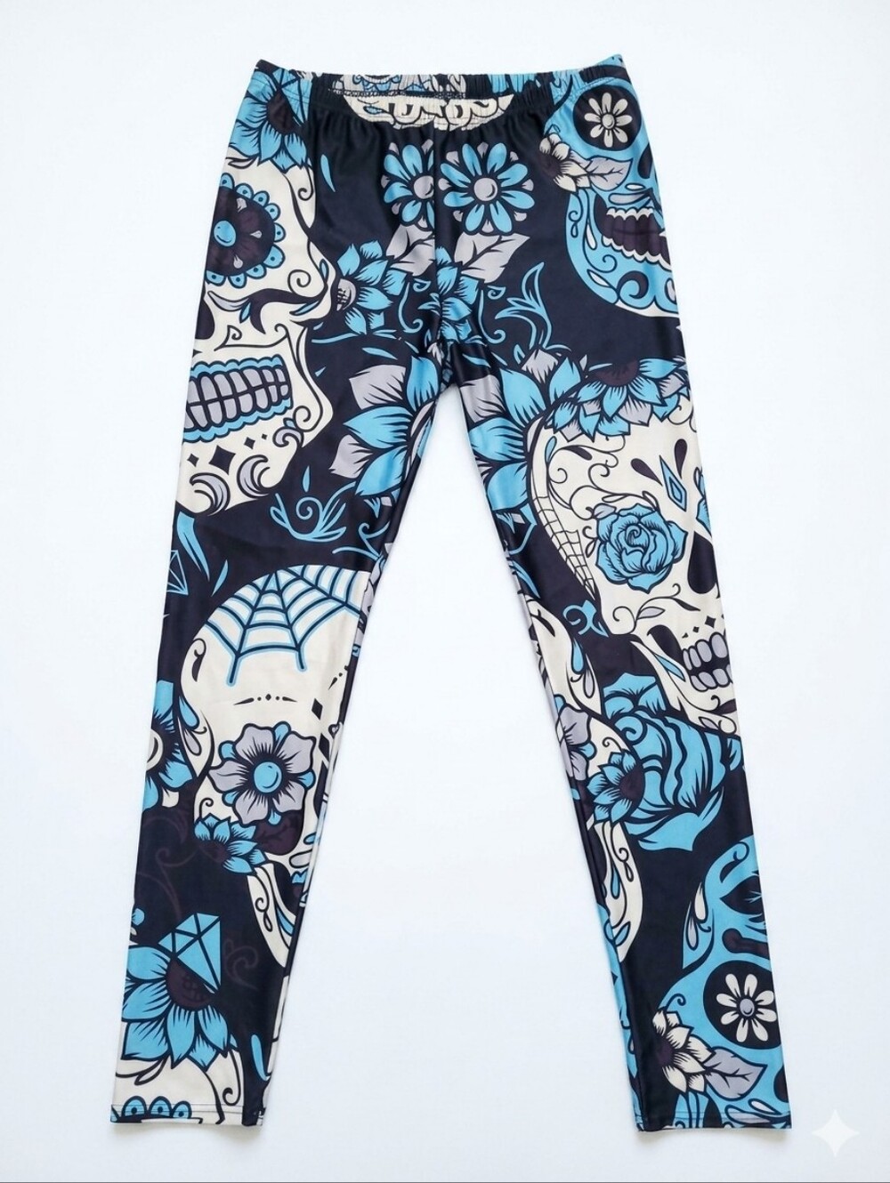 Gothic Skull & Rose Leggings Bundle – Set of 2